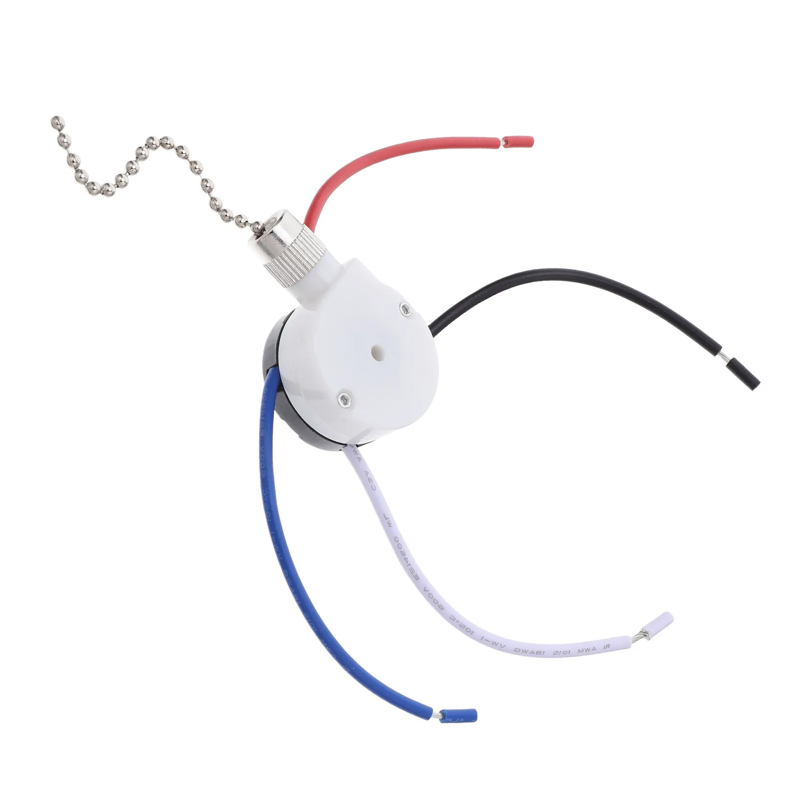 3 Speed 4 Wire Ceiling Fan Pull Chain Switch Replacement Electrical Pull Cord for Light Lamp Repair Parts