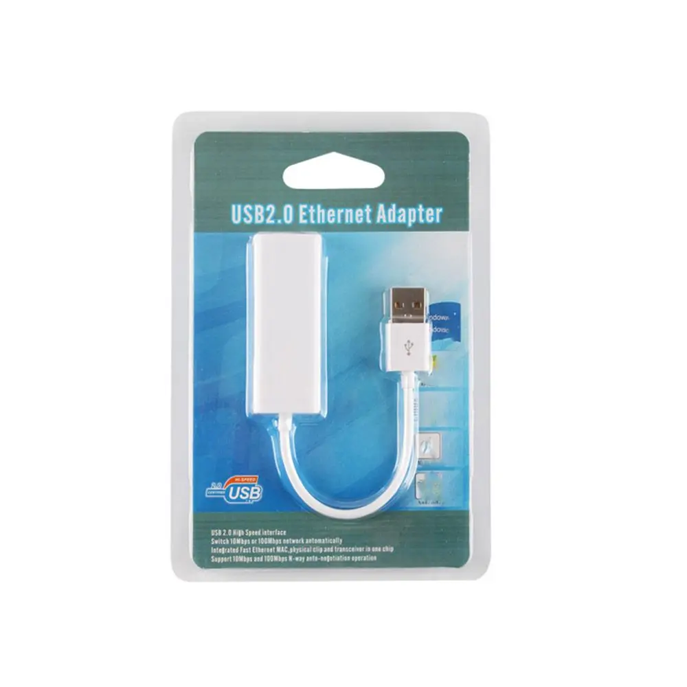 Periferal Komputer USB 2.0 ke RJ45 Komputer & Kantor Tipe-C ke RJ45 Konverter Kabel Jaringan Hub USB Adaptor Jaringan