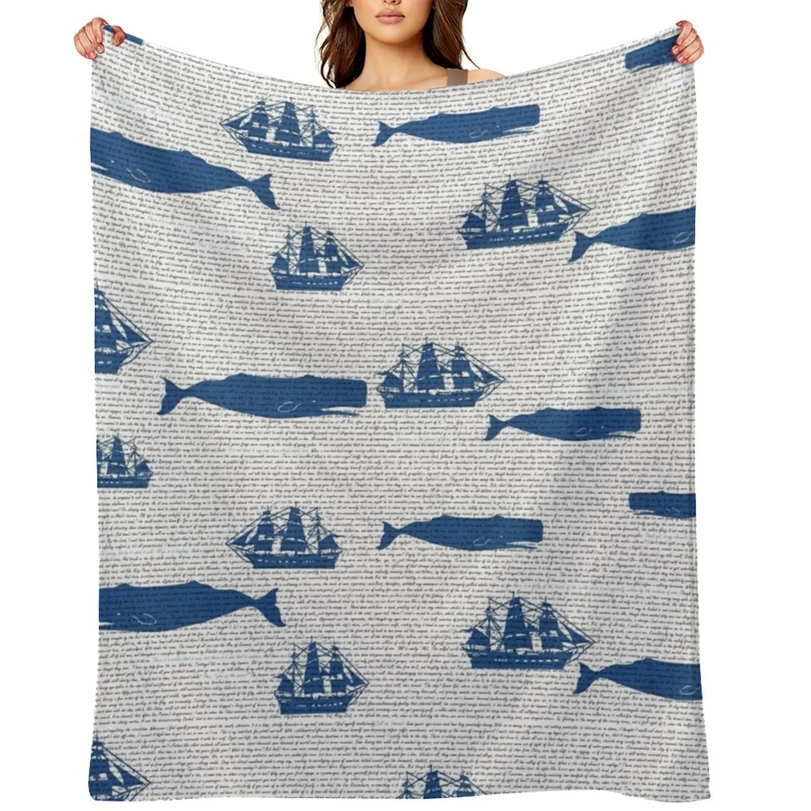 

moby dick Throw Blanket Soft Plush Plaid Decorative Sofas Picnic Decorative Sofa Blankets
