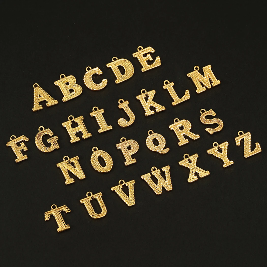 Gold Color A-Z Initial Letters Necklaces for Women Steel Pendant Thin Chain English Alphabet Men Choker Fashion Jewelry Gifts