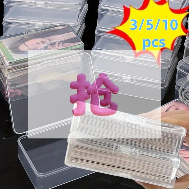 3/5/10Pcs Plastic Boxes Playing Cards Container Storage Case Packing Game Card Box Board Jewelry And Small Items Organizer