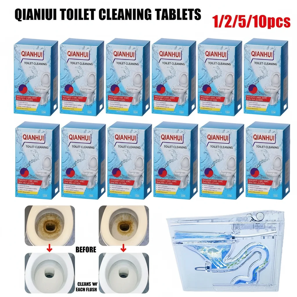 Toilet Cleaning Effervescent Tablets - Bubbles Fragrance Retention Descaling Urine Stain Removal Anti Yellowing Deodorizing Agen
