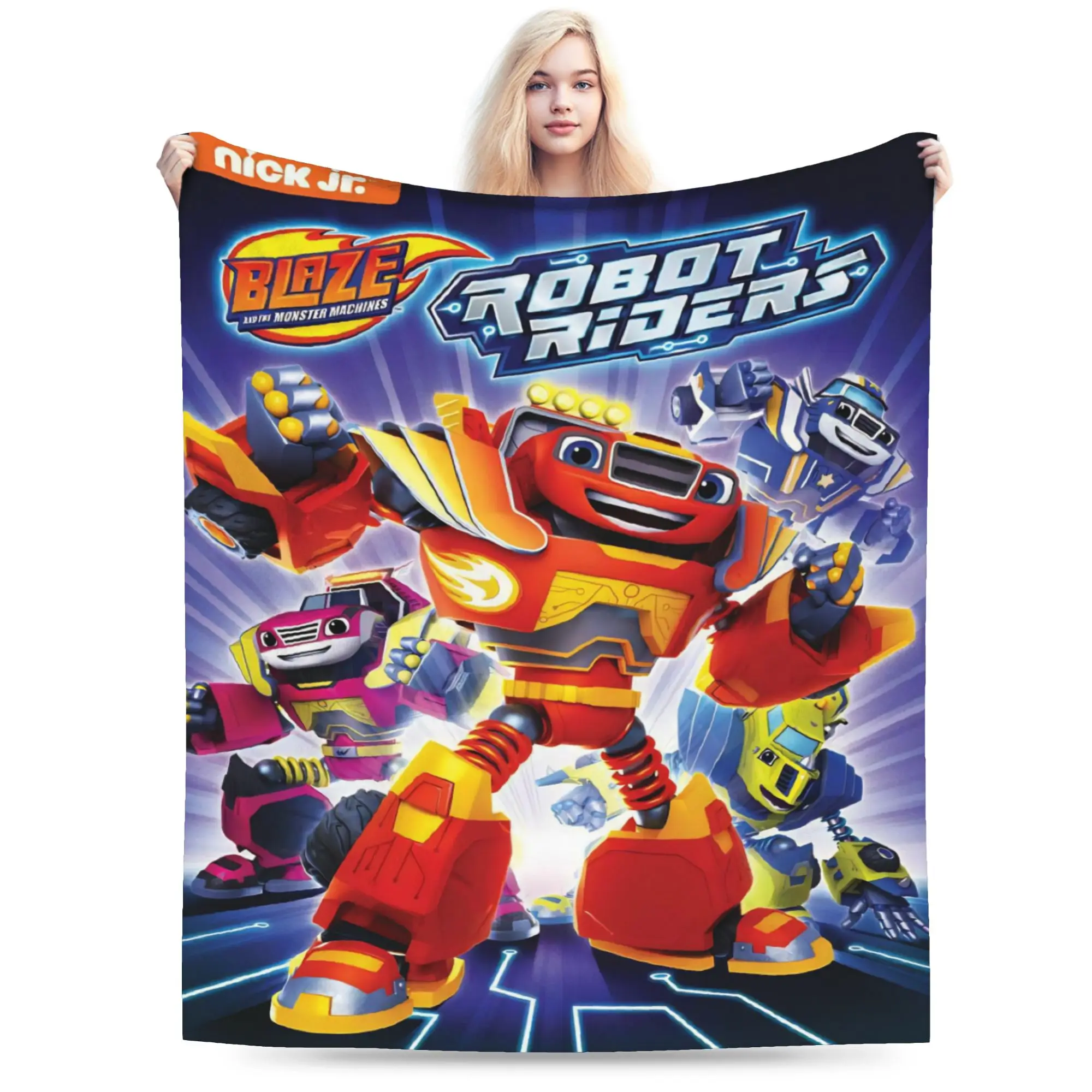 Blaze and the Monster Machines Throw Blanket for Couch  Soft Cozy Plush Blanket 50x60 Inch Multi-size Bedspreads