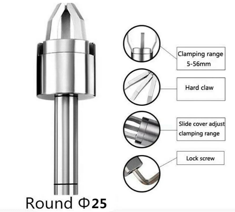 CNC Lathe Bar Puller Automatic Lathe Feed Pulling Claw Round Handle Φ25mm