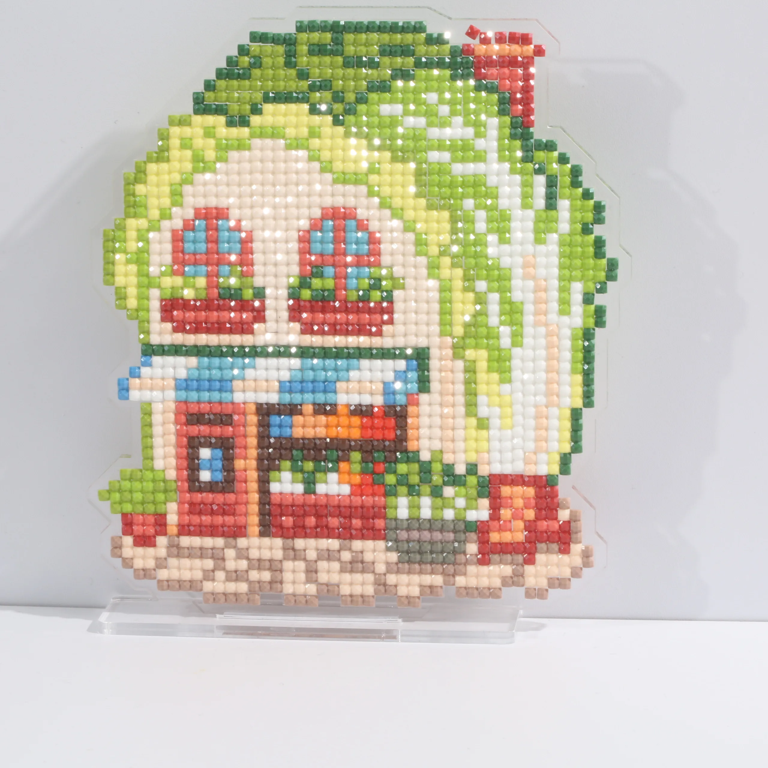 Foreveryoung Chinese Cabbage Hut 3D Diamond Painting Stand Kit, 4.6"×5.18" (11.68×13.16cm) Resin Square Diamonds,Tabletop Decor - view 6