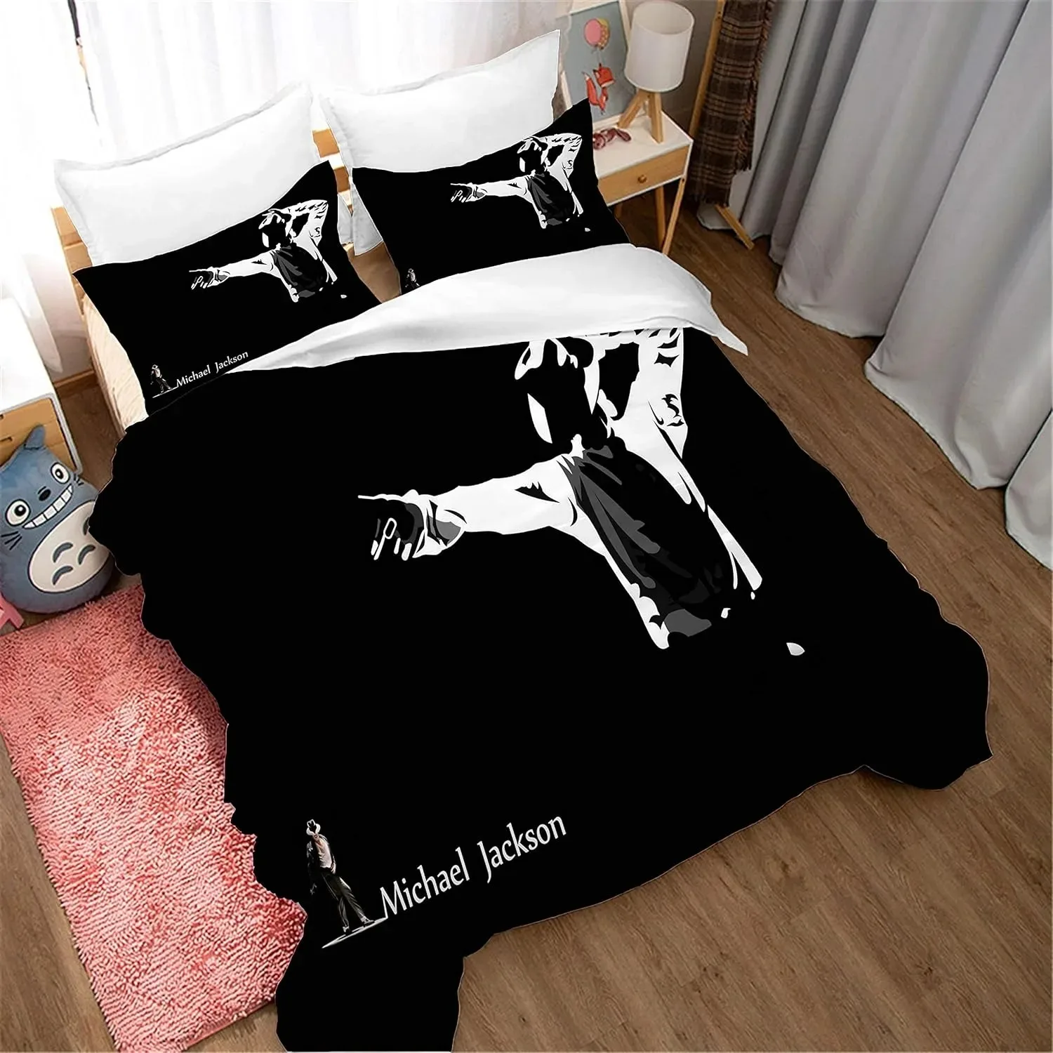

Michael Jackson Cartoon Printed Bedding Sets Exquisite Bed Supplies Set Duvet Cover Bed Comforter Set Luxury Birthday Gift
