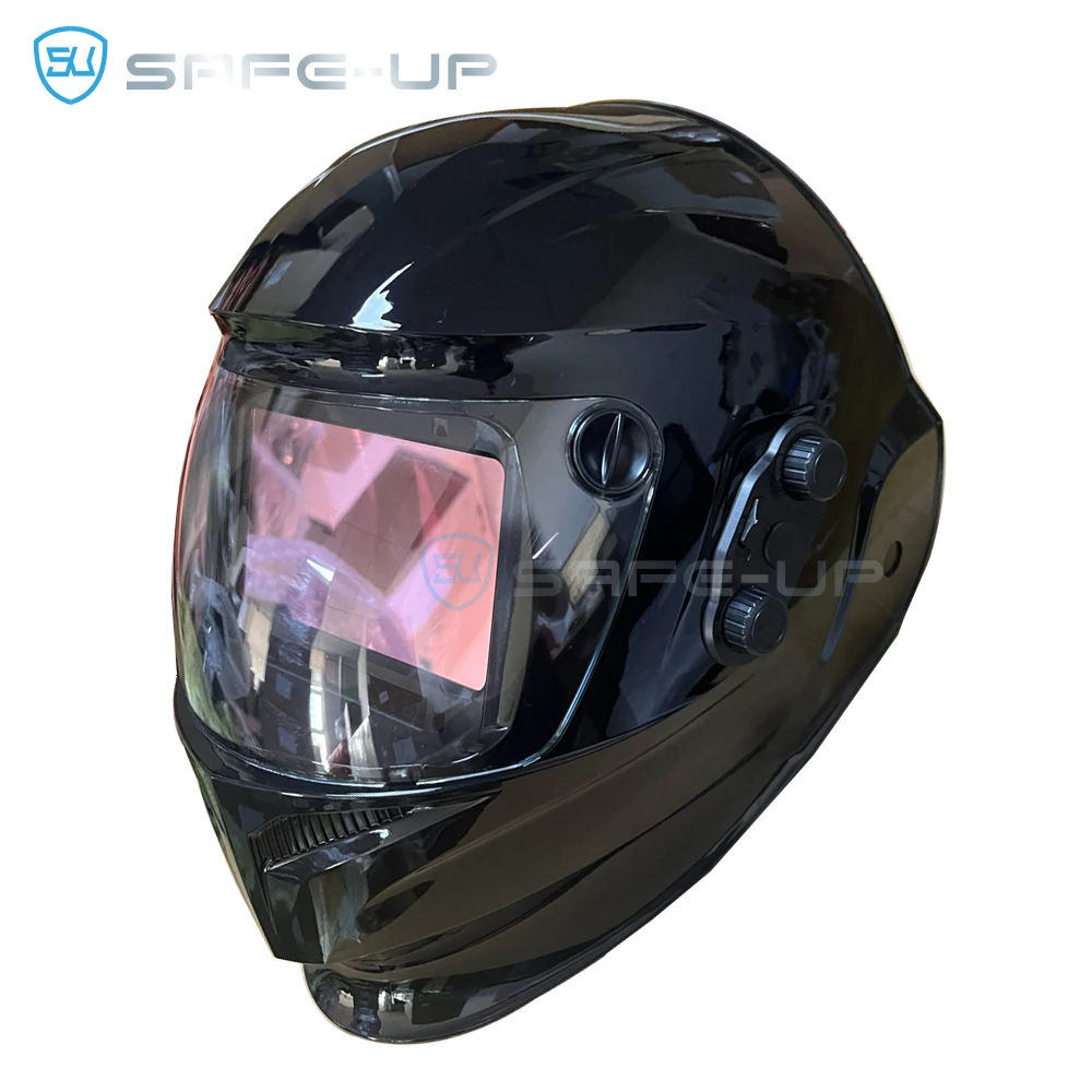 SAFEUP 1/1/1/1 Welding Mask Helmet Auto Darkening MIG MMA True Color Lens for Welding Machine Grind Cut USB Welder Face Cap