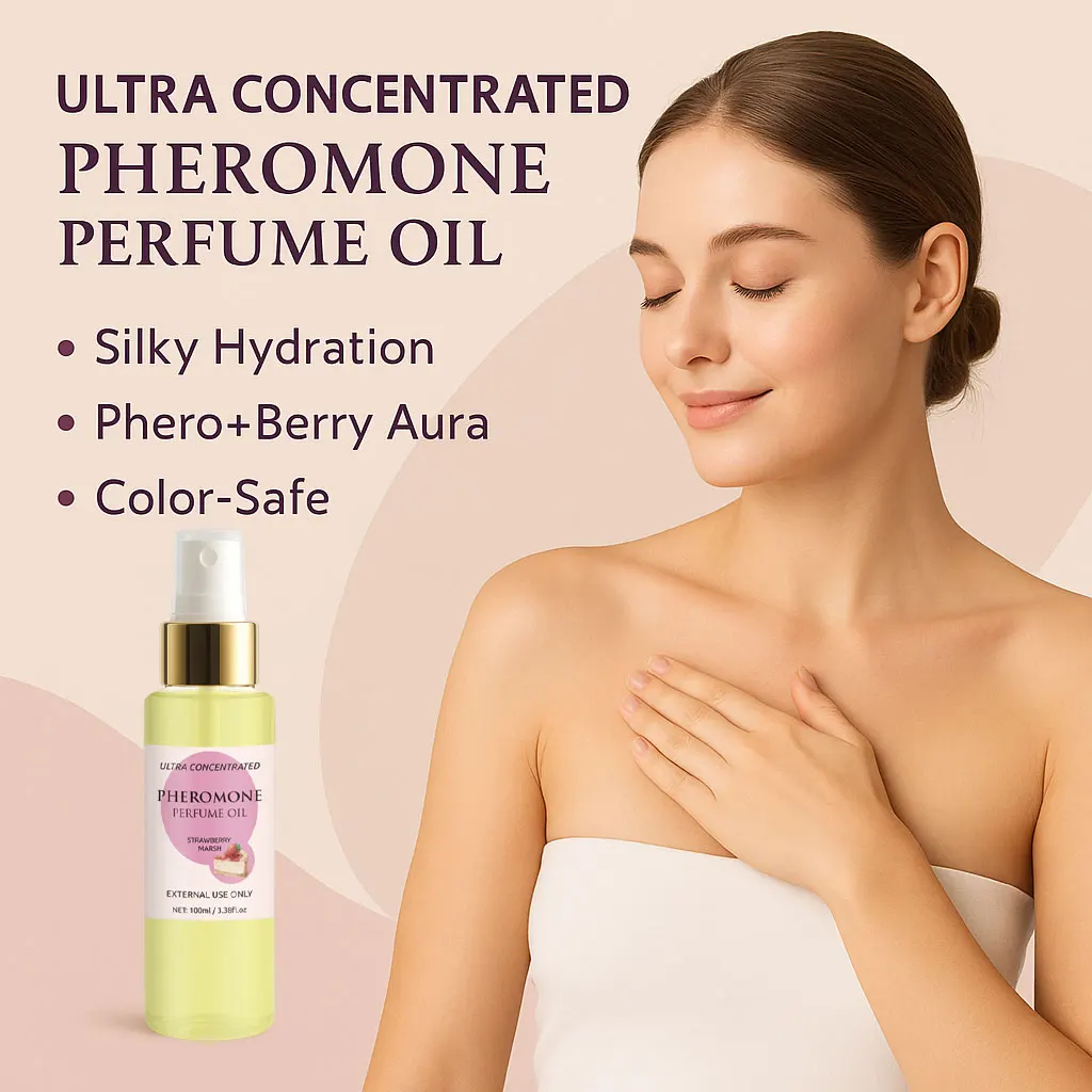 100ML Pheromone Perfume Oils Nourishes Skin Moisturizing Fragrance Oil Long Lasting Fragrance For Women Strawberry Sweet Scent