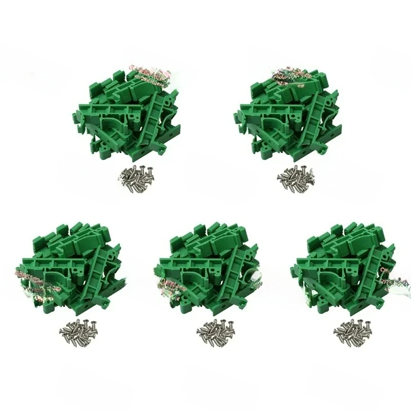 AFBC 20Pcs DRG-01 PCB DIN 35 Rail Mount Mounting Support Adapter Board Bracket Holder Clips Connectors