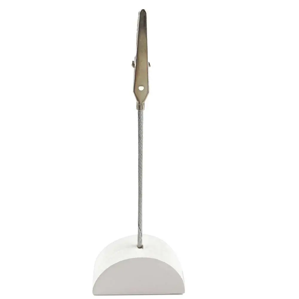 

Metal Simple Message Memo Party Supplies Wooden Base Memo Clip Card Holder Bedside Ornaments Photo Paper Clamp