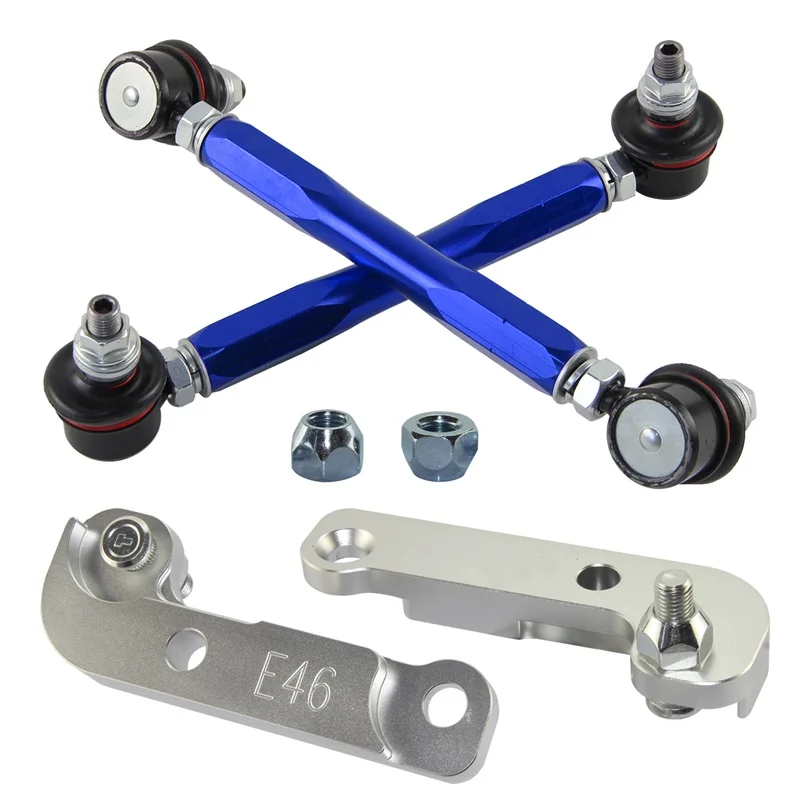 Tuning Drift turn angles 25%-30% + Sway Bar Drop Links Kit Fits For BMW E46 98-06 Black/Red/Blue/Silver