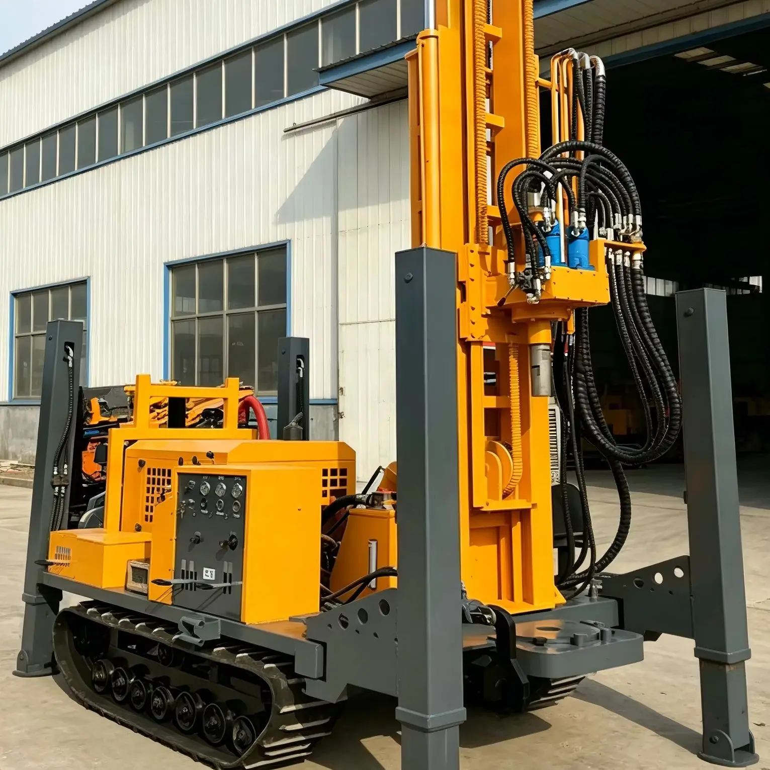 Customized Hydraulic & Pneumatic Crawler Water Well Drilling Rig 160m Deep Self-Propelled Drilling Machine