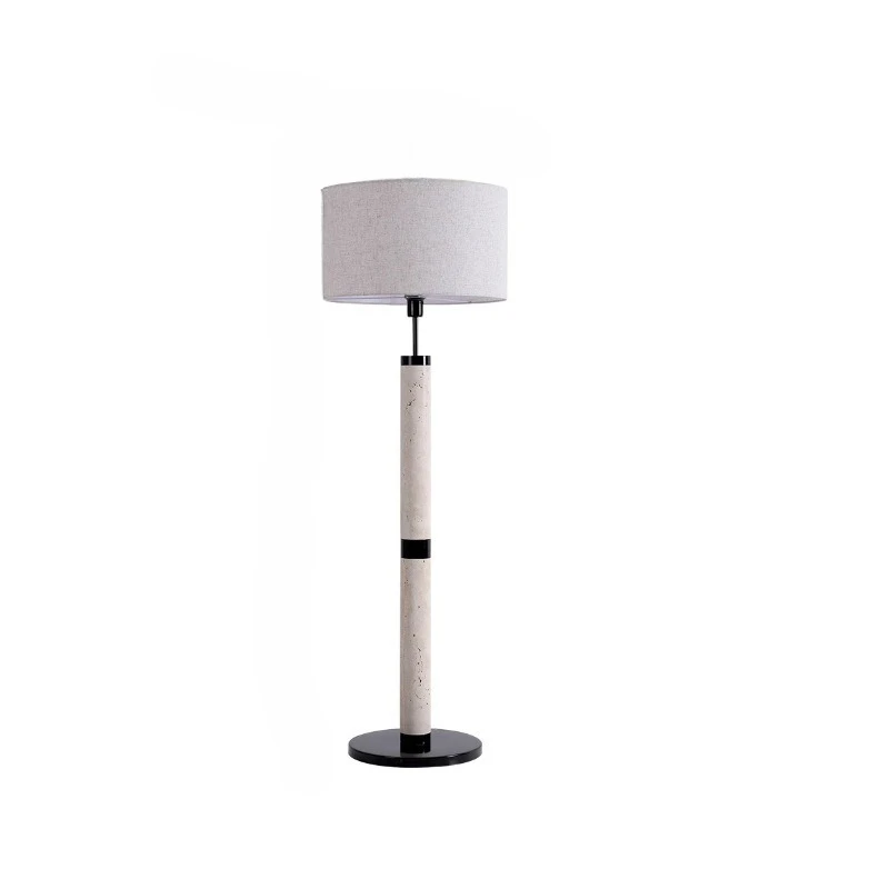 

yellow travertine floor lamp, retro medieval style study next to the sofa in the living room, bedroom, high-end atmosphere