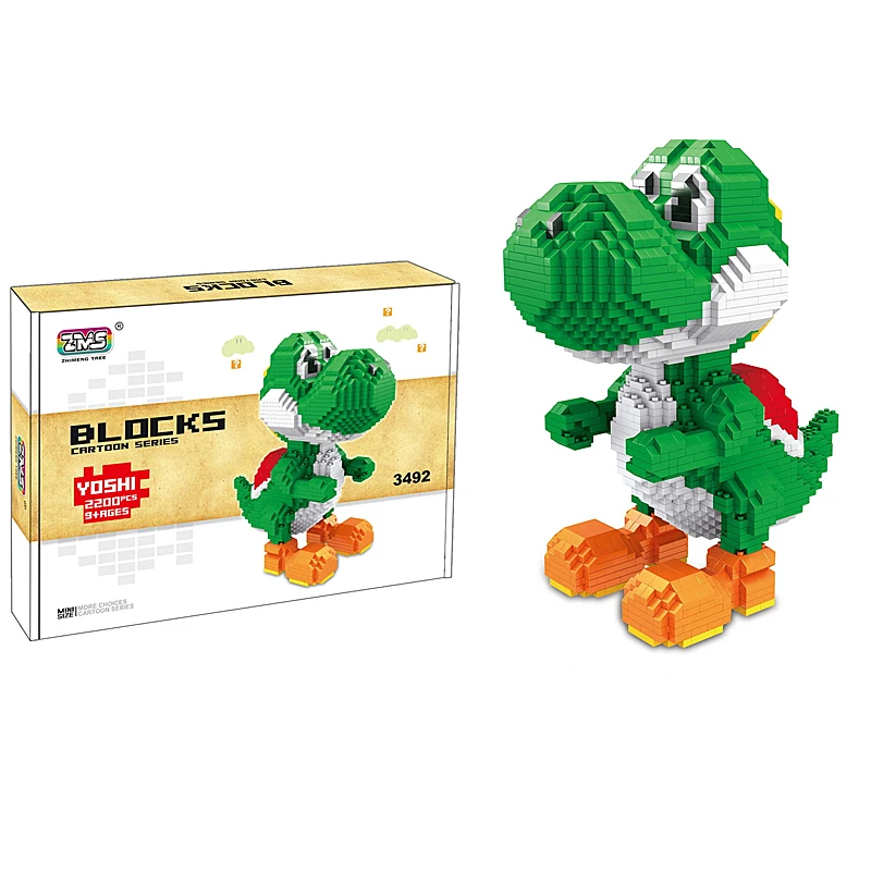 Fun Small Particle Building Blocks Yoshi Assembly Model DIY Educational Leisure Stress Relief Game Adult Children\'s Toys