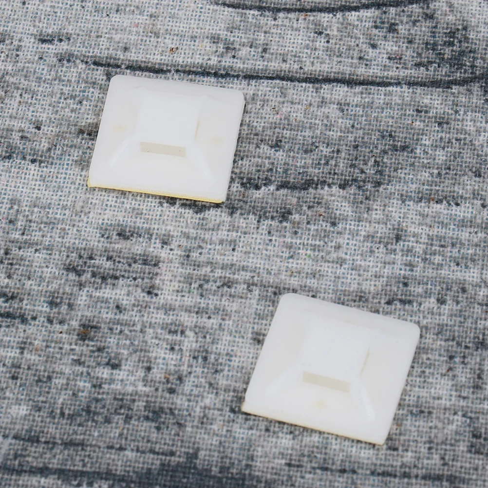 

1000pcs Cable Mount Adhesive-Backed Zip Tie Zip Tie Adhesive-Backed Mount Holder For Wire Management Bases Organize Home Office