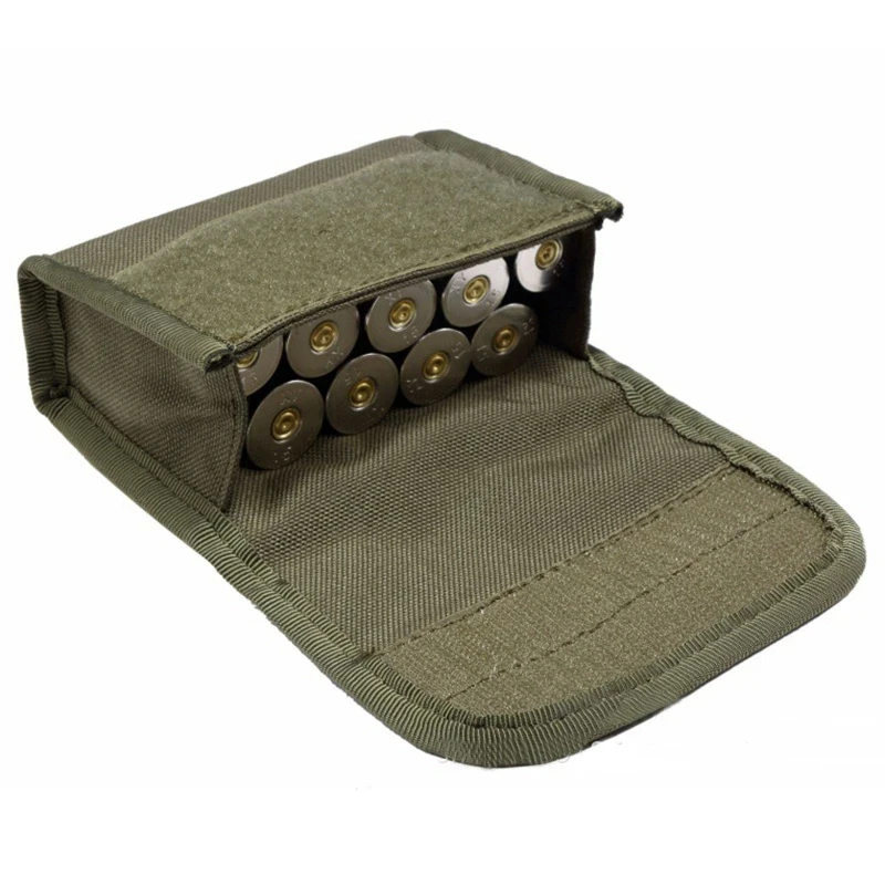 ​Tactical Molle Shotgun Shell Pouch - 10 Round 12/20 Gauge Ammo Holder with Quick Reload Design & Durable Nylon