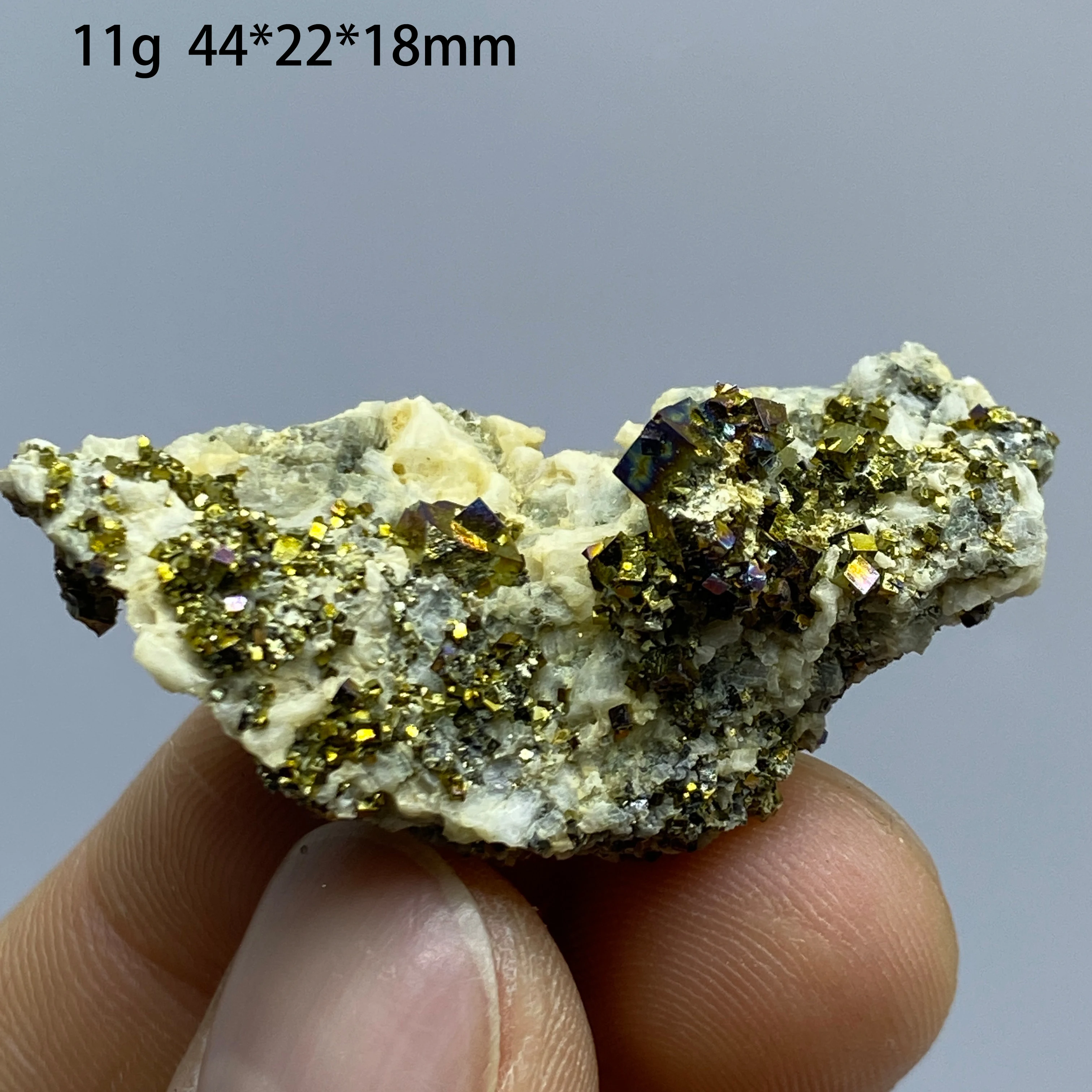 Natural Hunan Brass Ore Specimen Raw Stone Mineral for Teaching Energy Healing Meditation Home
