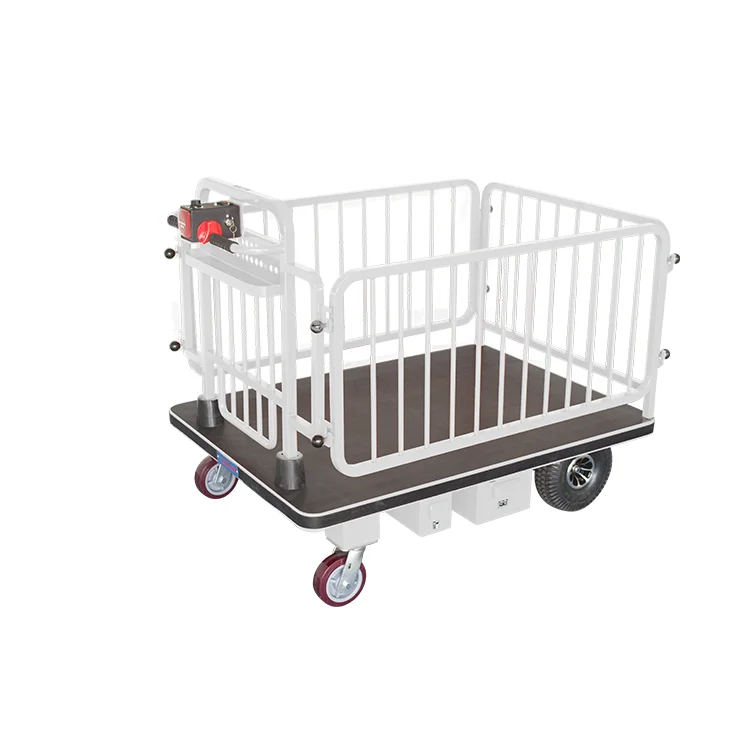 

Electric Wire Fence Platform For Materials Handling Power Industrial Moving Trolley