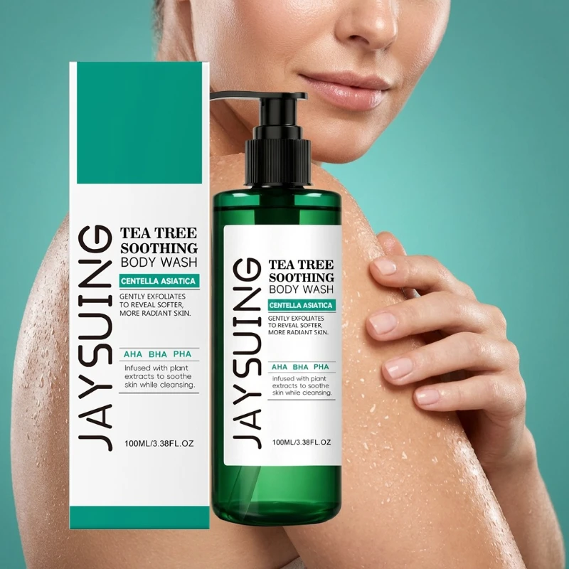 Tea Tree Care Body Wash, Refreshing and Gentle Cleansing Body Skin Moisturizing and Moisturizing Daily Skin Care