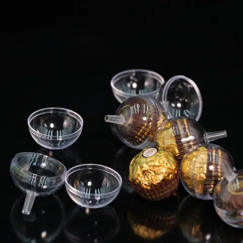 10/20/30/50pcs Clear Chocolate Box Truffle Liner Flower Candy Boxes Bouquet Goody Ball Holde Valentine's Day Gift Packing Box
