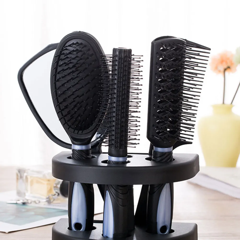 

5 шт., профессиональная парикмахерская, расческа, зеркальный набор, антистатические инструменты для укладки, легкий портативный аксессуар для макияжа, синий