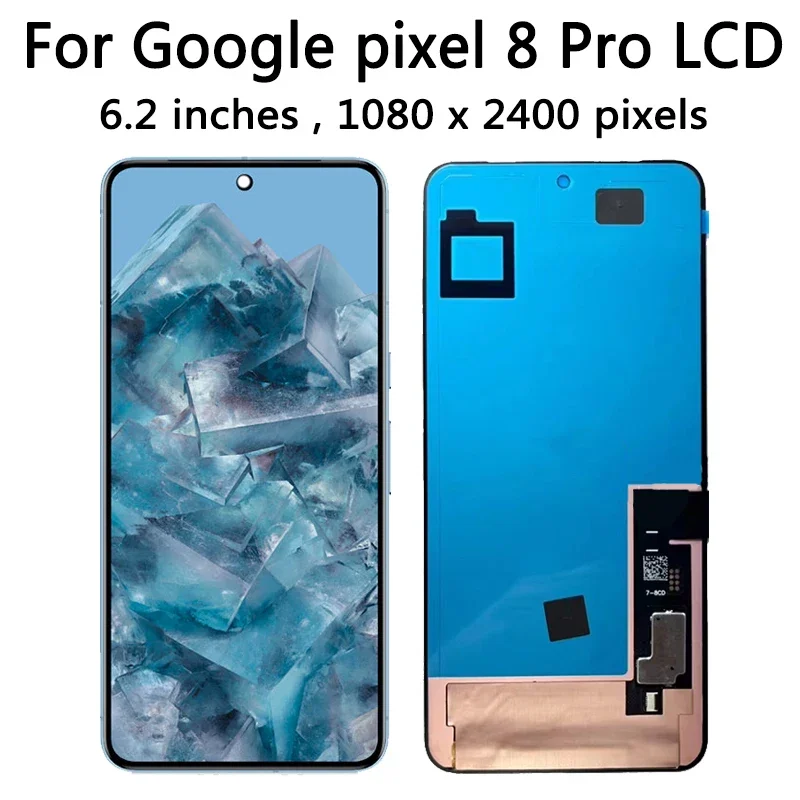 OLED Quality LCD With Frame For Google Pixel 8 Pro LCD For Google Pixel 8Pro GC3VE G1MNW Display Screen Touch Digitizer Assembly