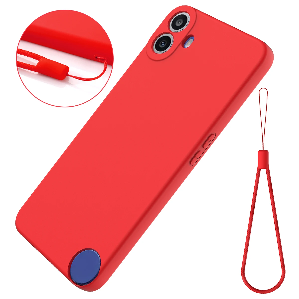 Silicone Case For Nothing CMF Phone 1 Lanyard Case Skin-feel Ultra-thin Soft Anti-fall Shockproof Cover For Nothing CMF Phone 1