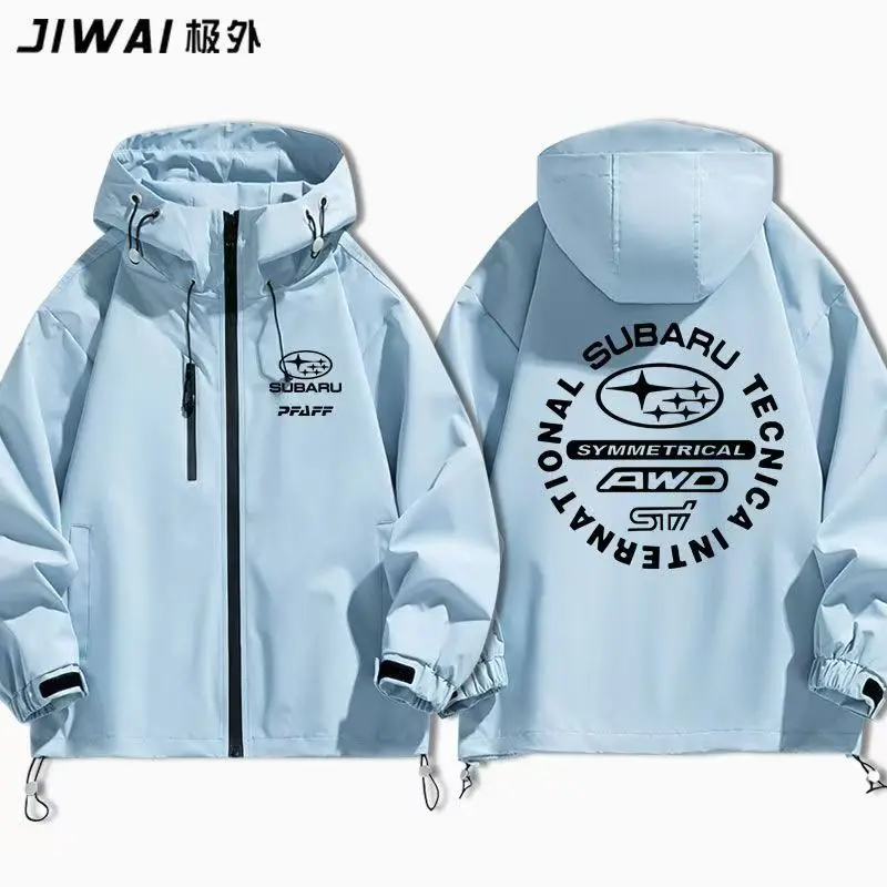 Subaru STI racing merchandise, fan clothing for autumn and winter casual jackets, men's and women's assault jackets, trendy tren