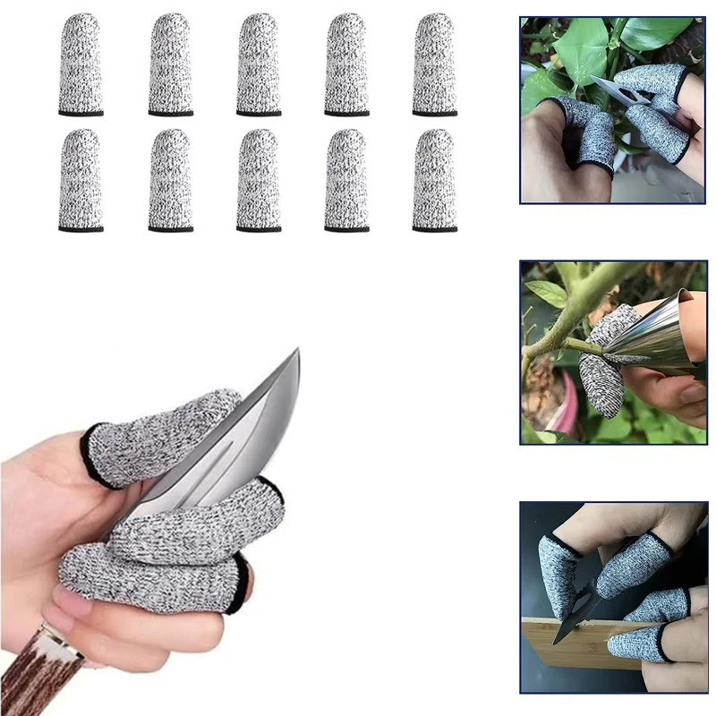 Reusable Finger For Handmade Craft Carving 5 Pairs Finger Cots Thumb Protector Anti-Cut Gloves For Handmade Craft Carving Tools