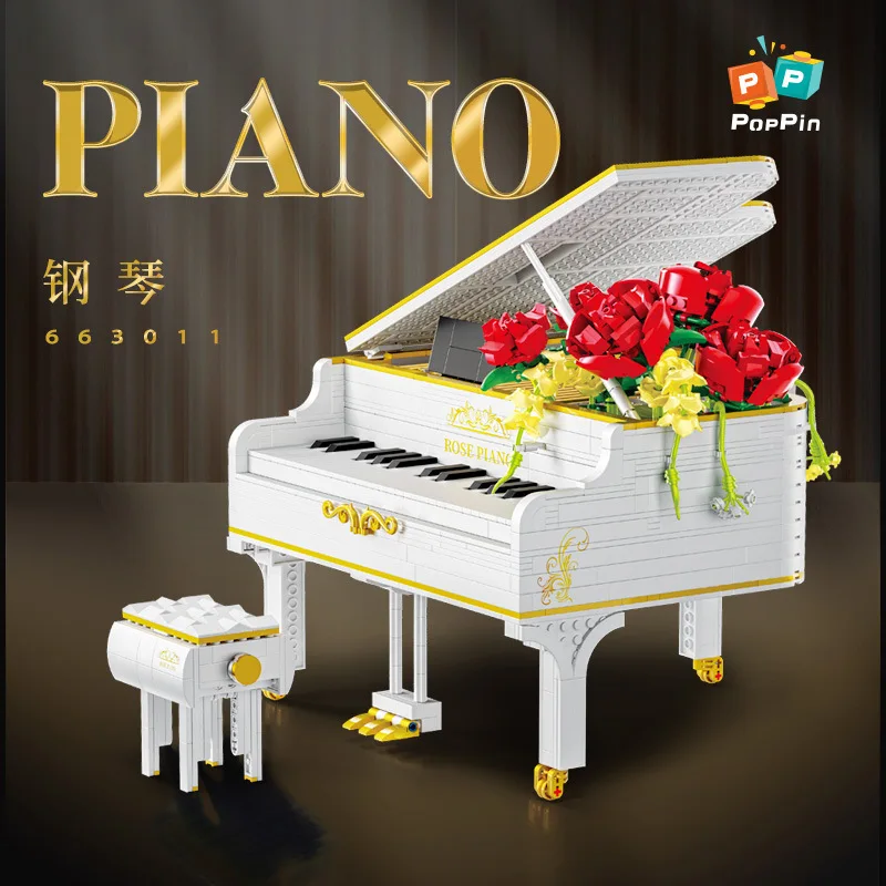 

【 1293 Particles 】 Adult and Children's Building Blocks Piano Creative Music Assembly Toy Model STEM Education Gift