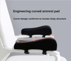 Office Chair Armrest Pad Elbow Pillow Comfortable Support Cushion Memory Foam Inner Core Sofa Cushion for Home Office Game Chair