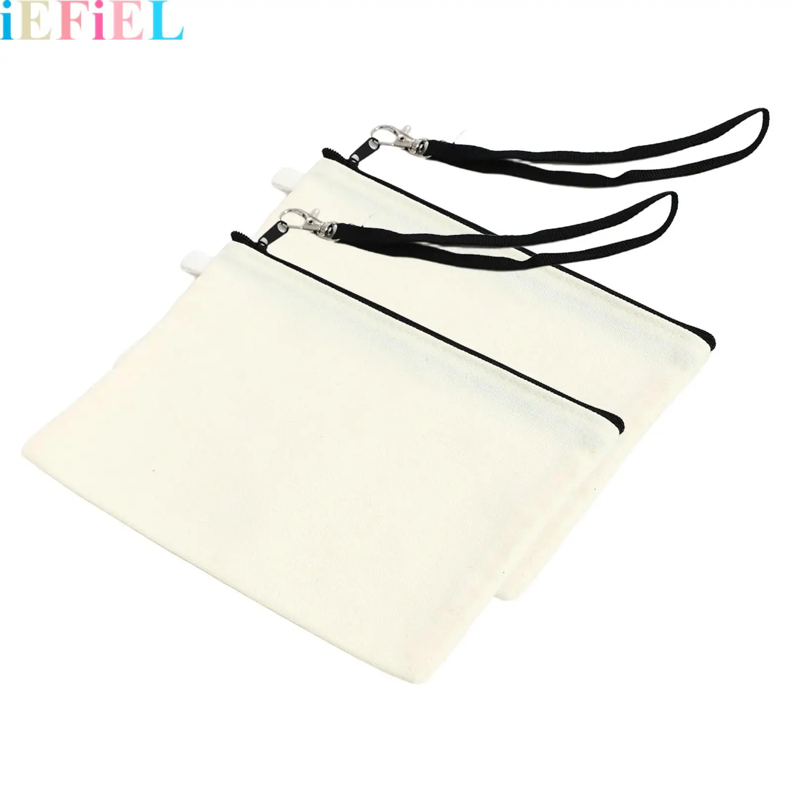 

2Pcs Pencil Case Canvas Pencil Pouch Makeup Bag Cosmetic Bags with Zipper for Organized School Travel