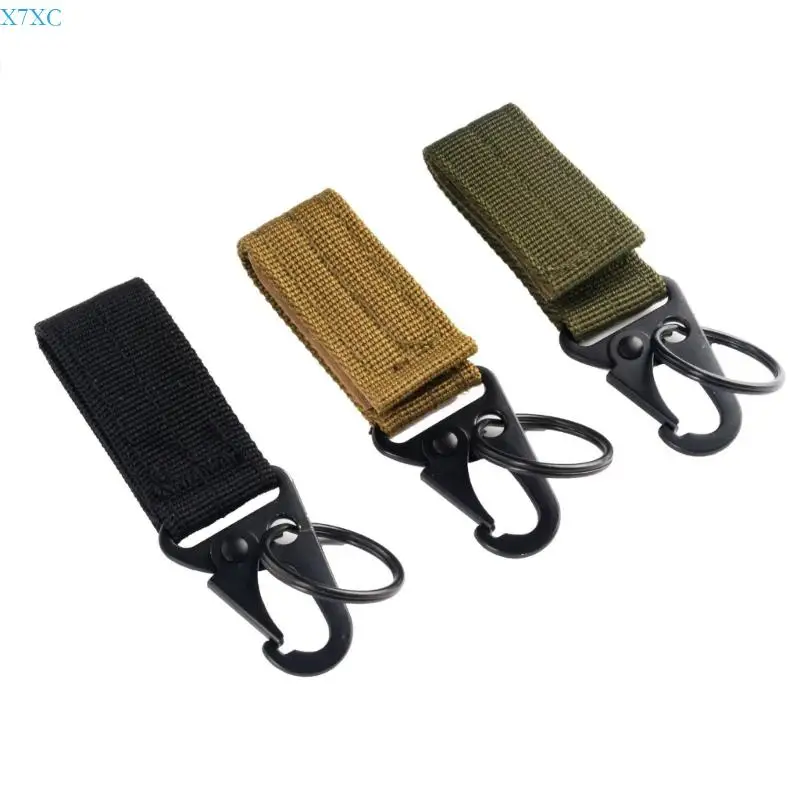 

X7XC Tactically Holder Belt Clip Hanging Carabiners Hook Strap Clip for Backpack