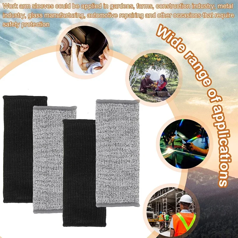 1pcs Level 5 HPPE Outdoor Work Safety Arm Guard Sleeve Anti-Cut Welding Protect Heavy Duty Gloves Resistant Fire Welders Cover