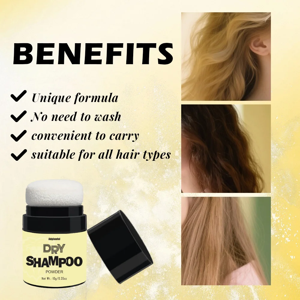 مسحوق شامبو جاف رائع للتحكم في الزيت، مكثف بدون غسل، مسحوق شامبو كسول، تصميم منتفخ، سهل الاستخدام، مسحوق ناعم ولا يطفو بسرعة جذور الشعر الدهني، يمتص الزيت، مناسب لجميع أنواع الشعر والألوان، مناسب للتاريخ، والتنقل الصغير المحمول