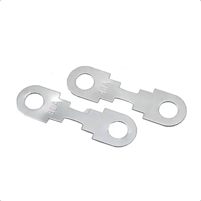 【10-5PCS】30A 40A 50A 60A 70A 80A 100A 110A 120A 150A 200A Universal Flat Plate Car Fuse Metal Strip for Automotive Fuse