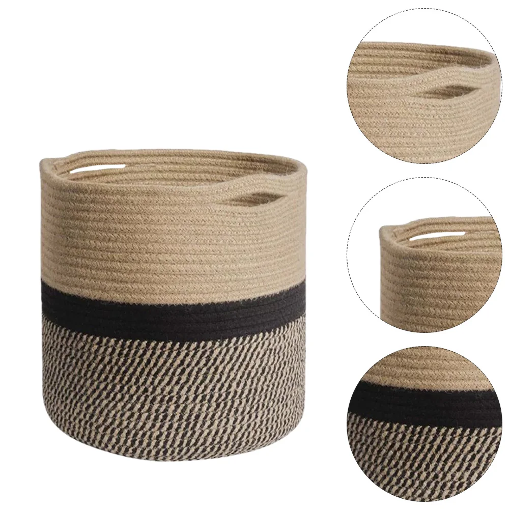 

Woven Flower Clothes Storage Basket Household Pot Multifunctional Storage Baskets Decorative Holder Clothes Simple Organizing