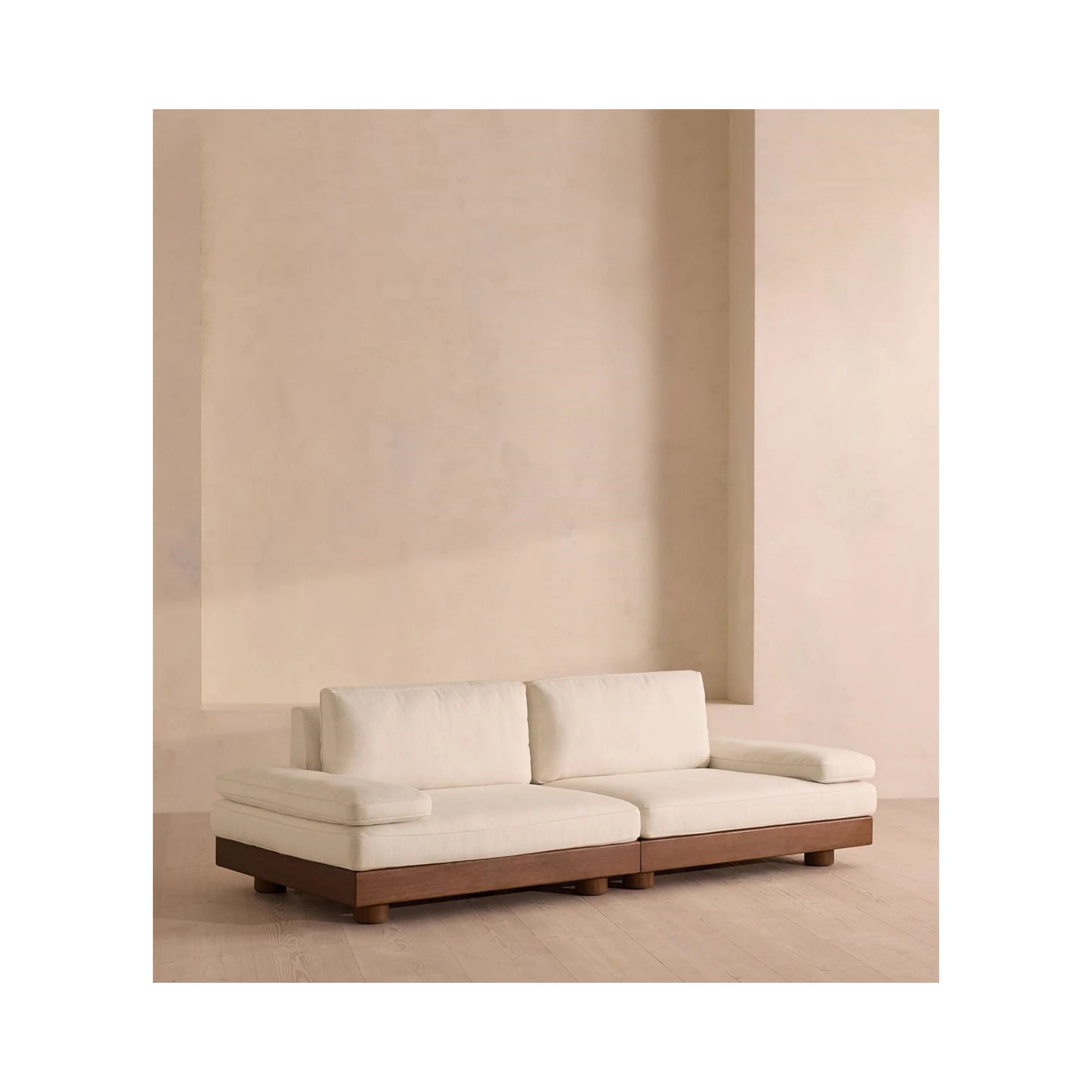 Modern 2-Seat Teak Outdoor Furniture Garden Sofas for Home Hotel or Leisure for Courtyard or Living Room