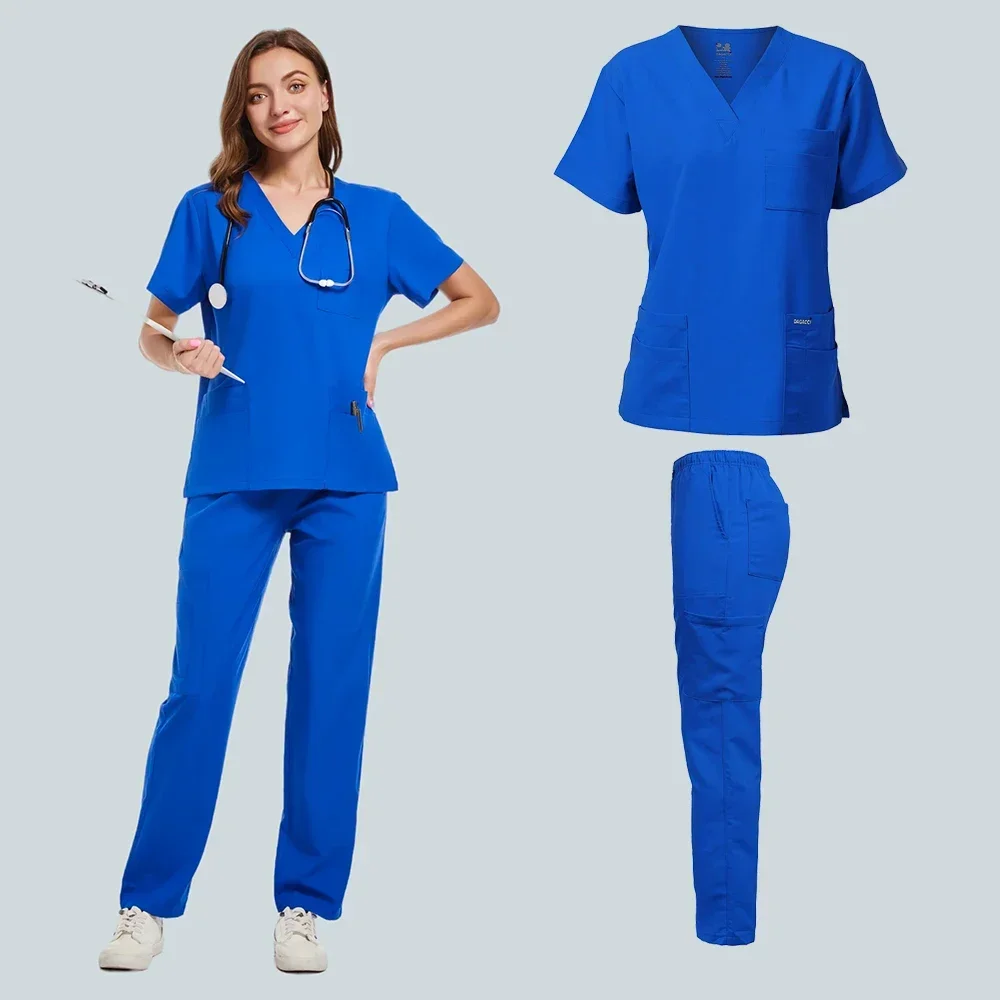 New Nurse Uniform Woman Hospital Doctor 's Medical Sweatshirt Nursing Pants Unisex Workshop Uniforms Beauty SPA Work Clothes