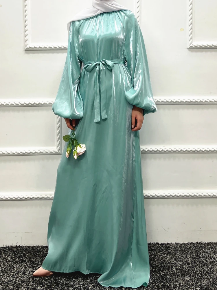 

Turkey Abaya Dubai Muslim Dresses for Women Lantern Sleeve Islam Party Hijab Dress Ramadan Kaftan Robe Femme Musulmane Vistidos