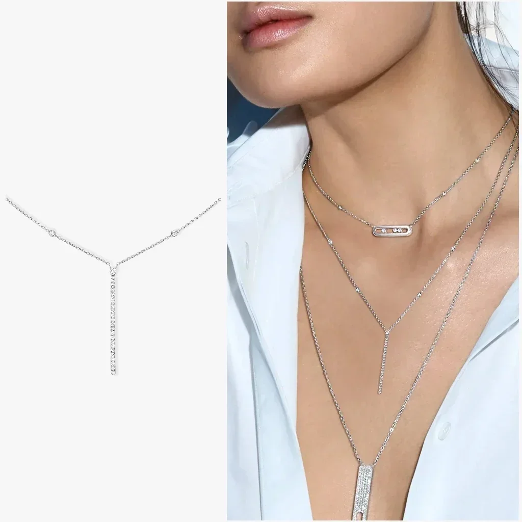 S925 gioielli di lusso collana pendente in argento con diamanti nuovo Versatile consegna gratuita classico stile europeo e ameri