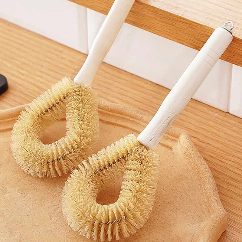 Multifunctional Kitchen Pot Brush Wooden Handle Pan Cleaning Brush Nonstick Pan Cleaner Dishwash Brush Kitchen Tools