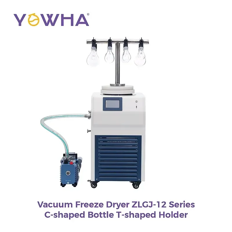 custom for ZLGJ-12 Series C-shaped Bottle T-type Holder Pumping Speed 2L/S Vacuum Freeze-dryer Lyophilizer Manufacturer Sales