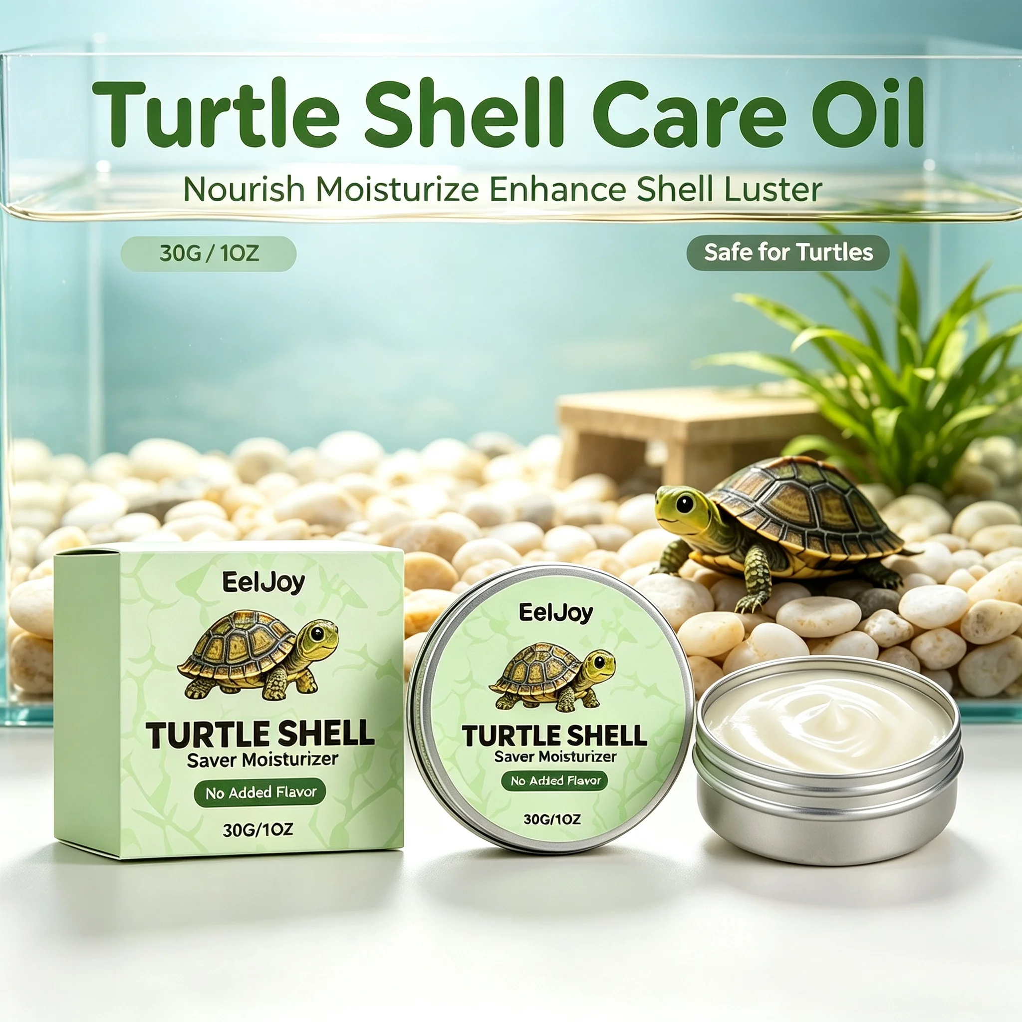 EelJoy Turtle Shell Care Oil Reptile Nourish Moisturize Enhance Shell Luster Shine Land Water Turtles Tortoise Shell Moisturizer