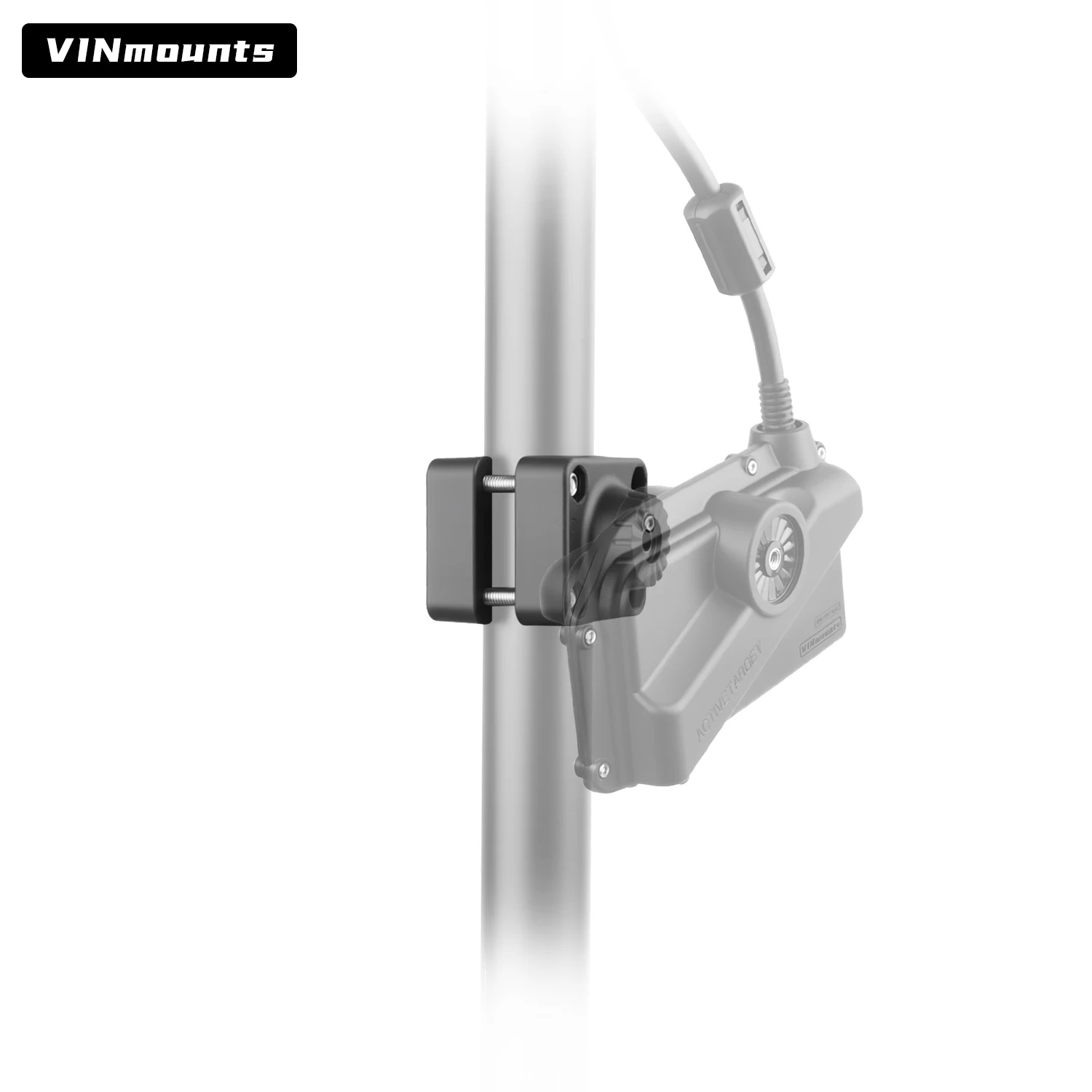 VINmounts Fish Finder Transducer Mount, Zero Degree Perspective for Lowrance ActiveTarget , Pole & Trolling Motor（VIN-JT-AT2）