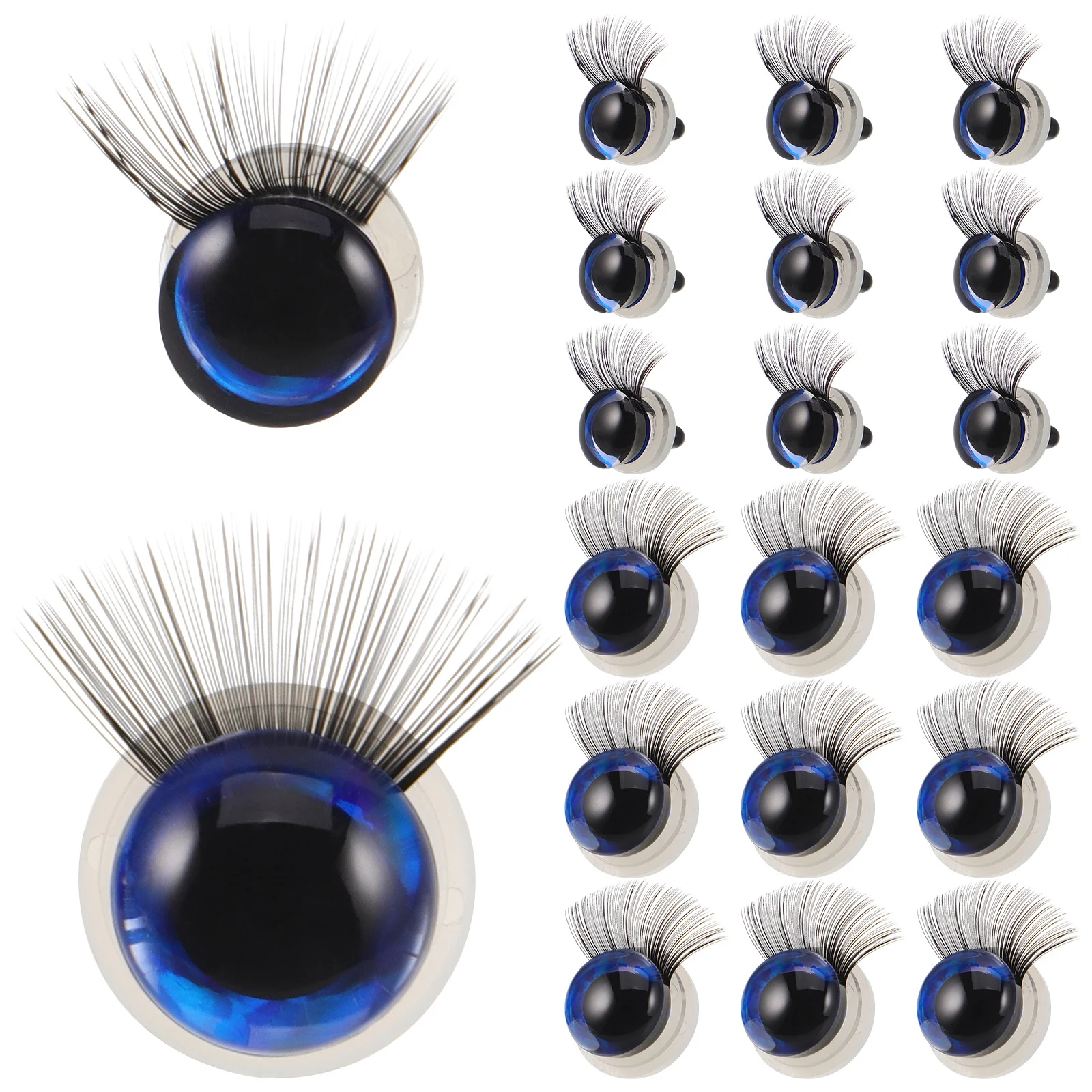 

20Pcs Crochet Plushie Eyes 12Mm 16Mm Realistic Safety Eyes with Eyelashes for Stuffed Animals Craft Projects Easy Install Kit