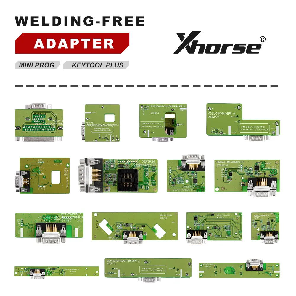 

Xhorse VVDI Adapters & Cables Solder-free Full Set for Xhorse MINI PROG and KEY TOOL PLUS