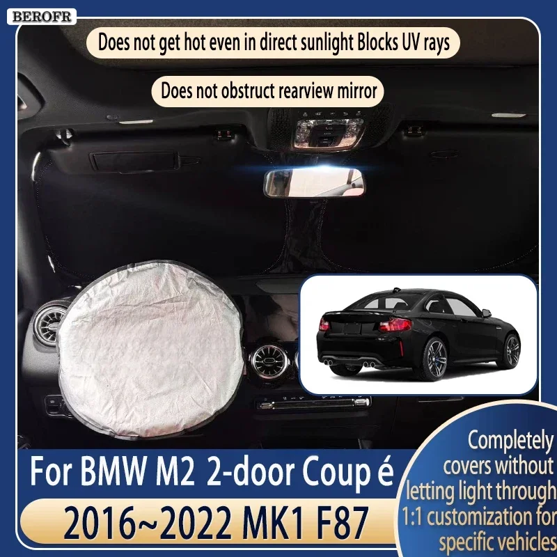 Steering wheel Car Sun Visor For BMW M2 2-door Coupe 2016~2022 F87 Summer Cooling Accessories Front Windshield Sunshade Insulati