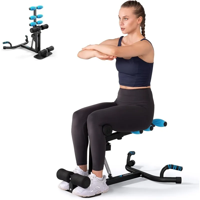 MERACH Máquina de sentadillas profundas para mujeres, máquina de entrenamiento de glúteos ajustable, máquina de entrenamiento de realce de piernas centrales para gimnasio en casa