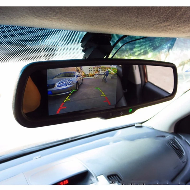 Car 4.3-Inch Dash Cam Mirror Auto-Dimming AHD Display With Special Car Bracket HD Reversing Rearview Mirror